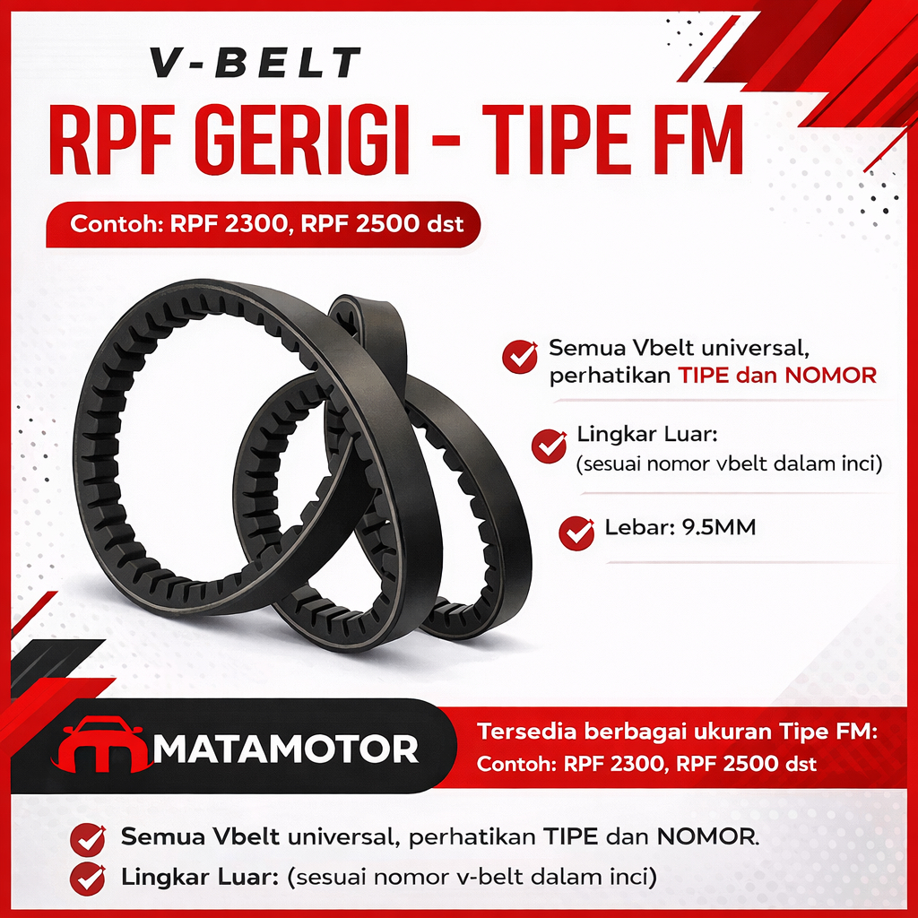 RPF 2480 VPOWER FAN BELT 2480 VBELT