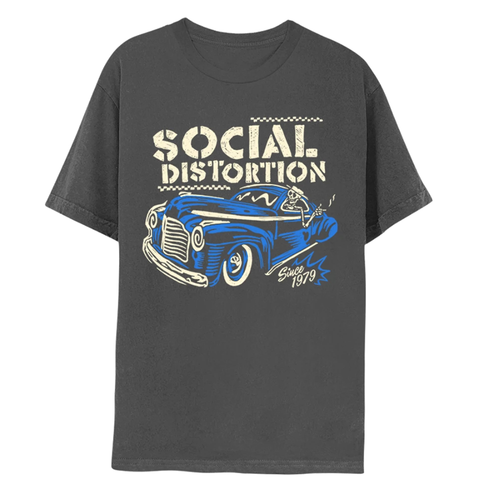 SOCIAL DISTORTION Combed 24s Cotton Print เสื้อยืดวง Unisex