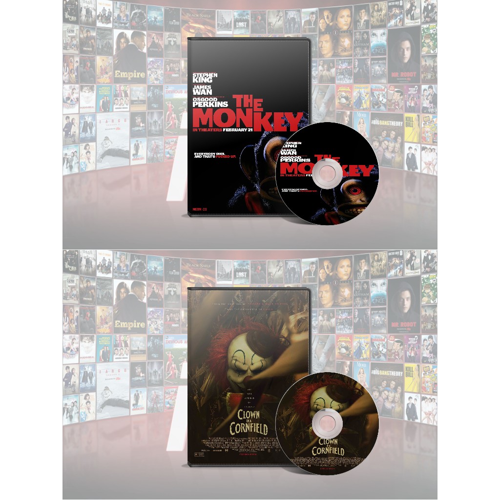 DVD The Monkey (2025) + DVD Clown In A Cornfield (2025)