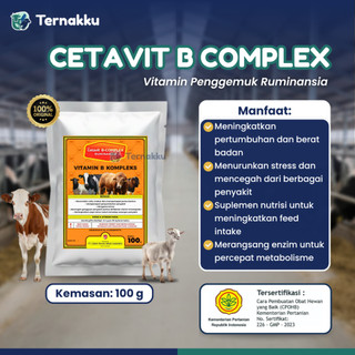 CETAVIT B COMPLEX 100 gr - Vitamin Penggemuk Sapi, Kambing, Domba