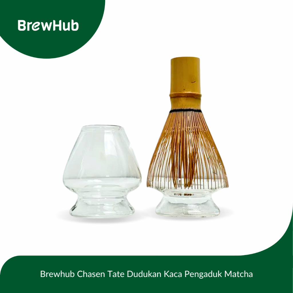 Brewhub Chasen Tate Matcha Tea Glass Stirring Stand - Chasen Whisk Holder Glass