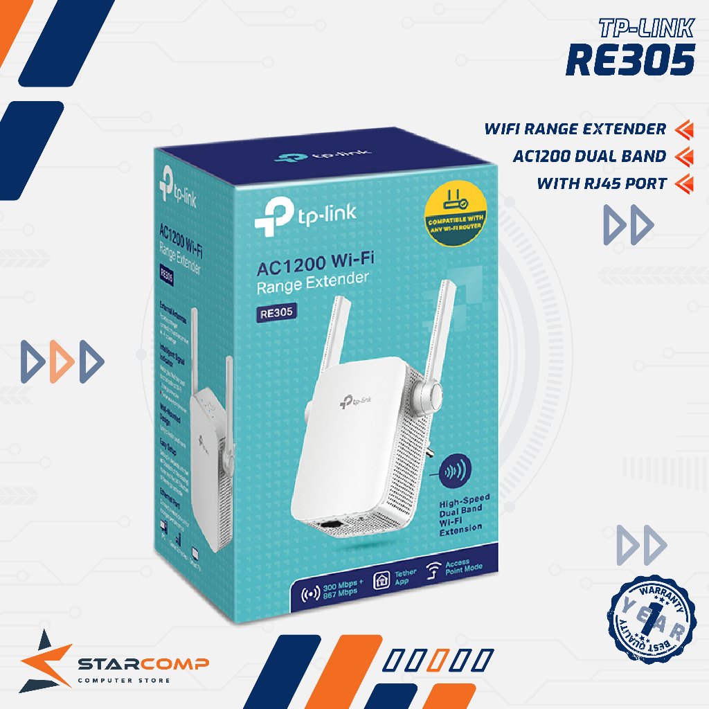 TP-Link RE305 AC1200 Wi-Fi Range Extender Dual Band