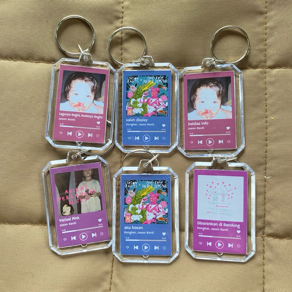 พวงกุญแจ GUNGAN Dark Jason Ranti | พวงกุญแจอะคริลิคพร้อม Spotify Dark Code, Jason Ranti