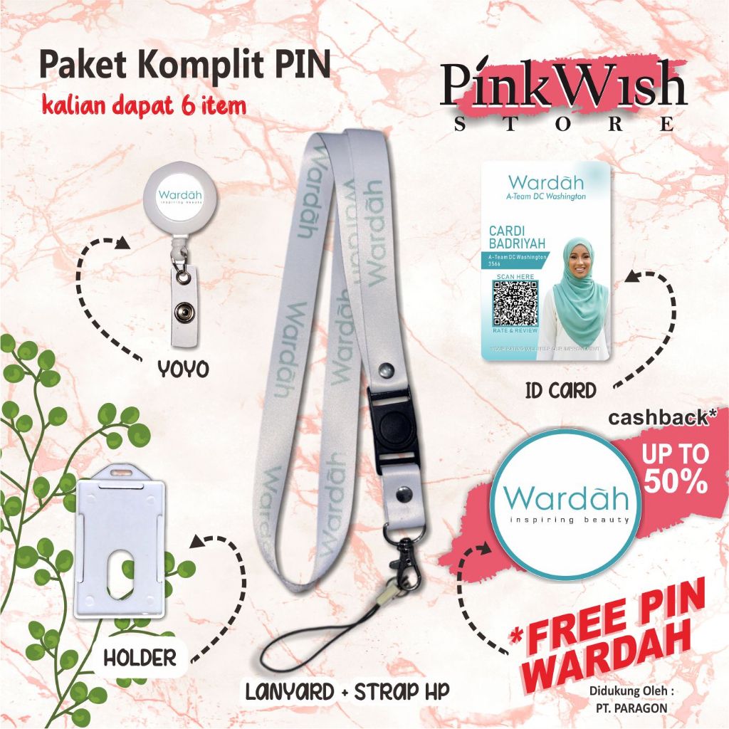 WARDAH WHITE Lanyard/ WARDAH WHITE สายคล้องบัตร