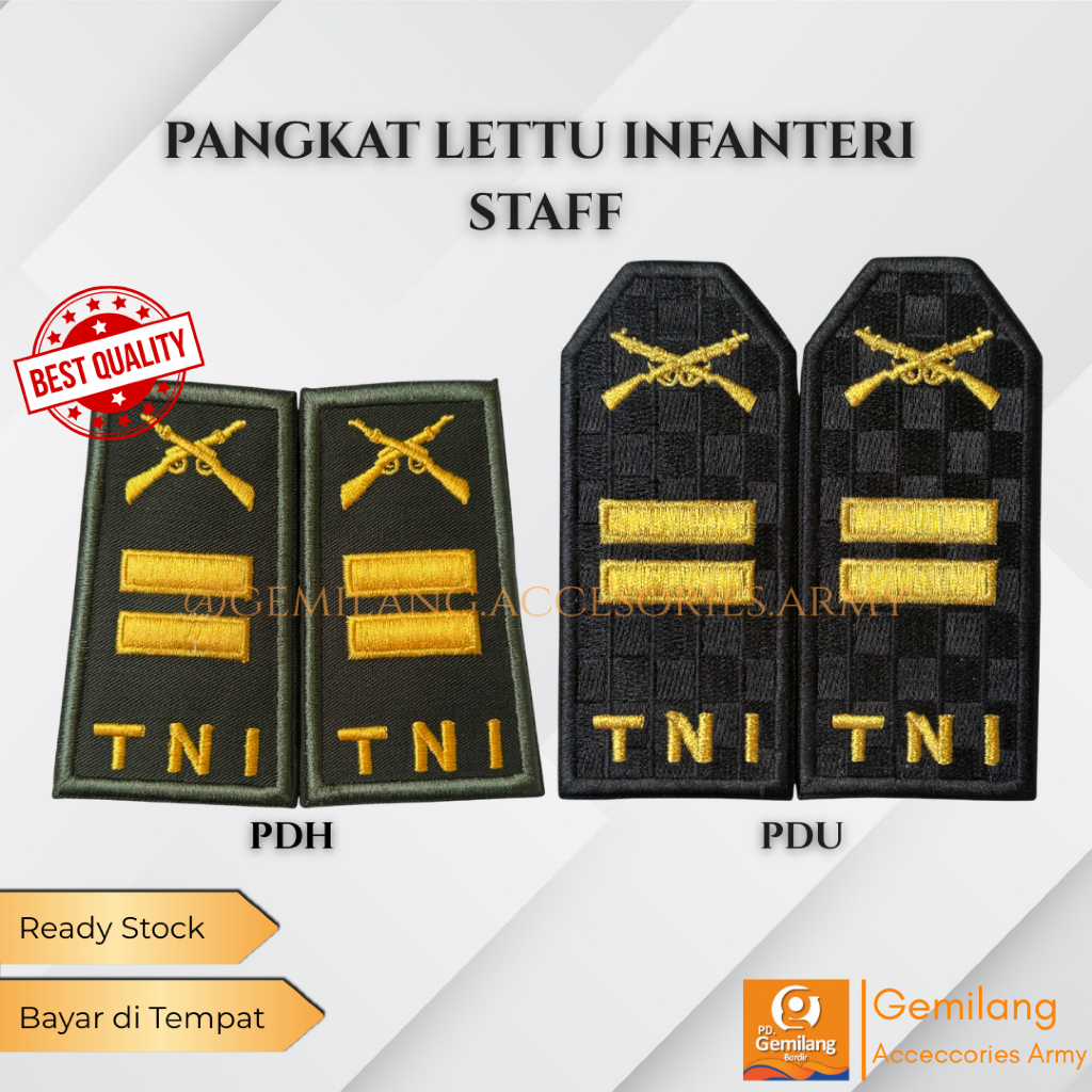 PDU & PDH RANK OF TNI AD Staff INFANTRY | TNI PDU Rank | TNI PDH Rank |