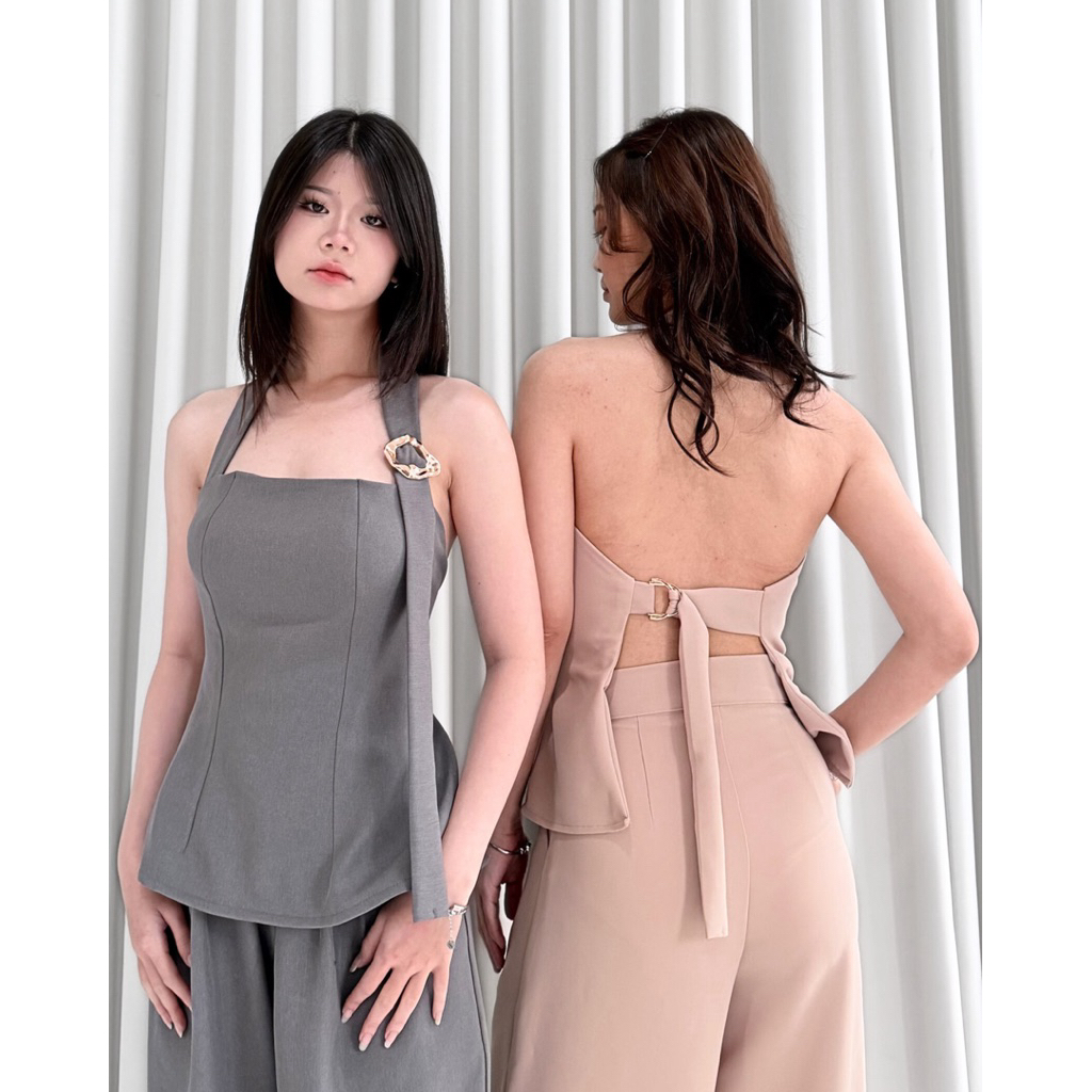Winny Top (TOP ONLY) - เสื้อเว้าหลังคล้องคอ