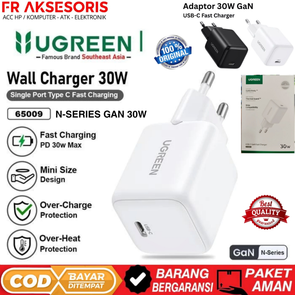 UGREEN Gan N 30W GaN Fast Charger PD Type C ADAPTER CHARGER UGREEN 30W N SERIES GAN PD 30W ADAPTER T