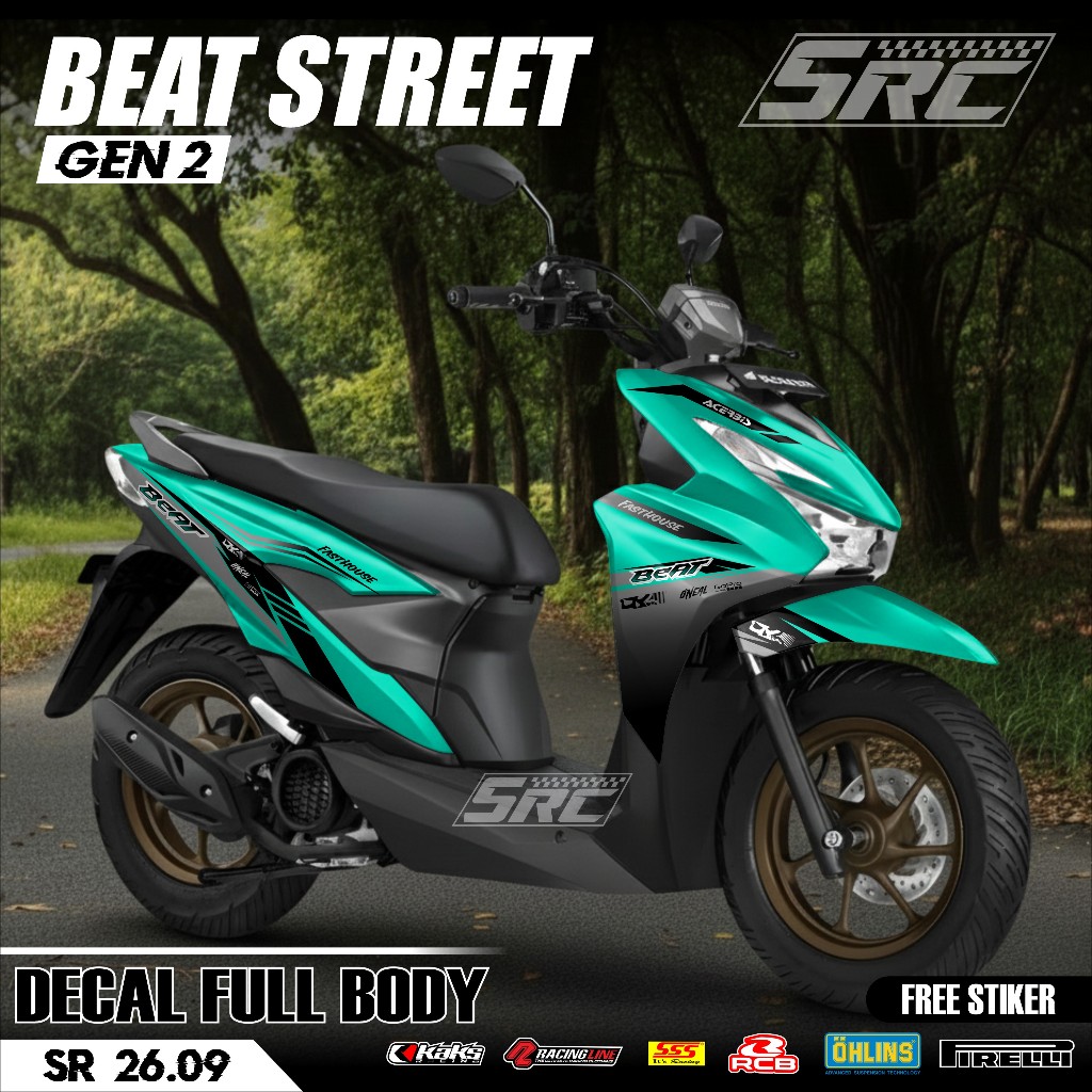ล่าสุด Full Body Decal สติกเกอร์ Honda Beat Street Gen 2 Beat สมาร์ทคีย์ปี 2024 2025 2026 Beat Stree