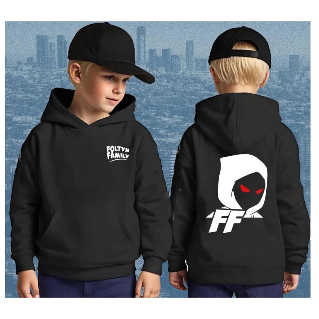 Foltyn Family FF Youtuber Roblox Game เสื้อแจ็คเก็ตมีฮู้ดสําหรับเด็ก
