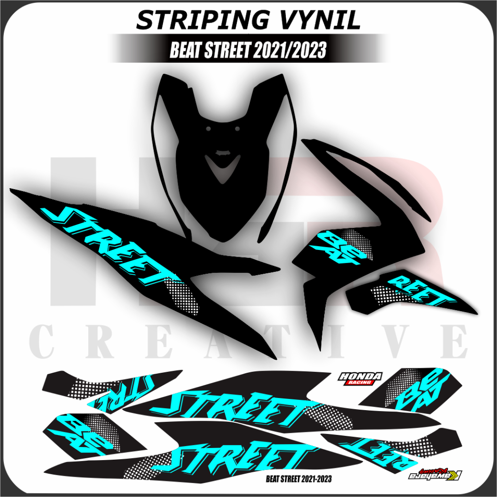Honda Beat Dluxe Motorcycle Striping Sticker, Vinyx Mtf STREET Striping Sticker, การออกแบบล่าสุด