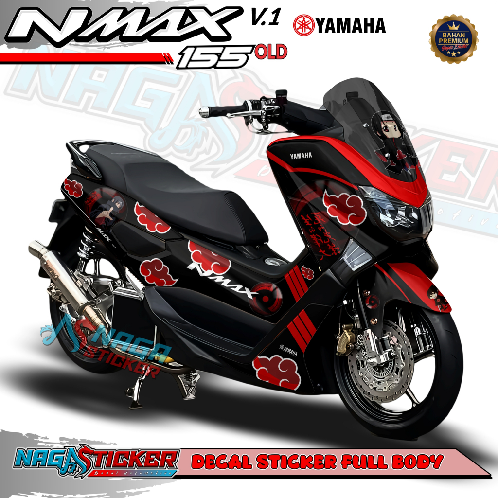 สติ๊กเกอร์ Full Body Decal สําหรับ Yamaha Nmax 155 Old Motorcycle, Akatsukai Motif รหัส NMX08 ออกแบบ