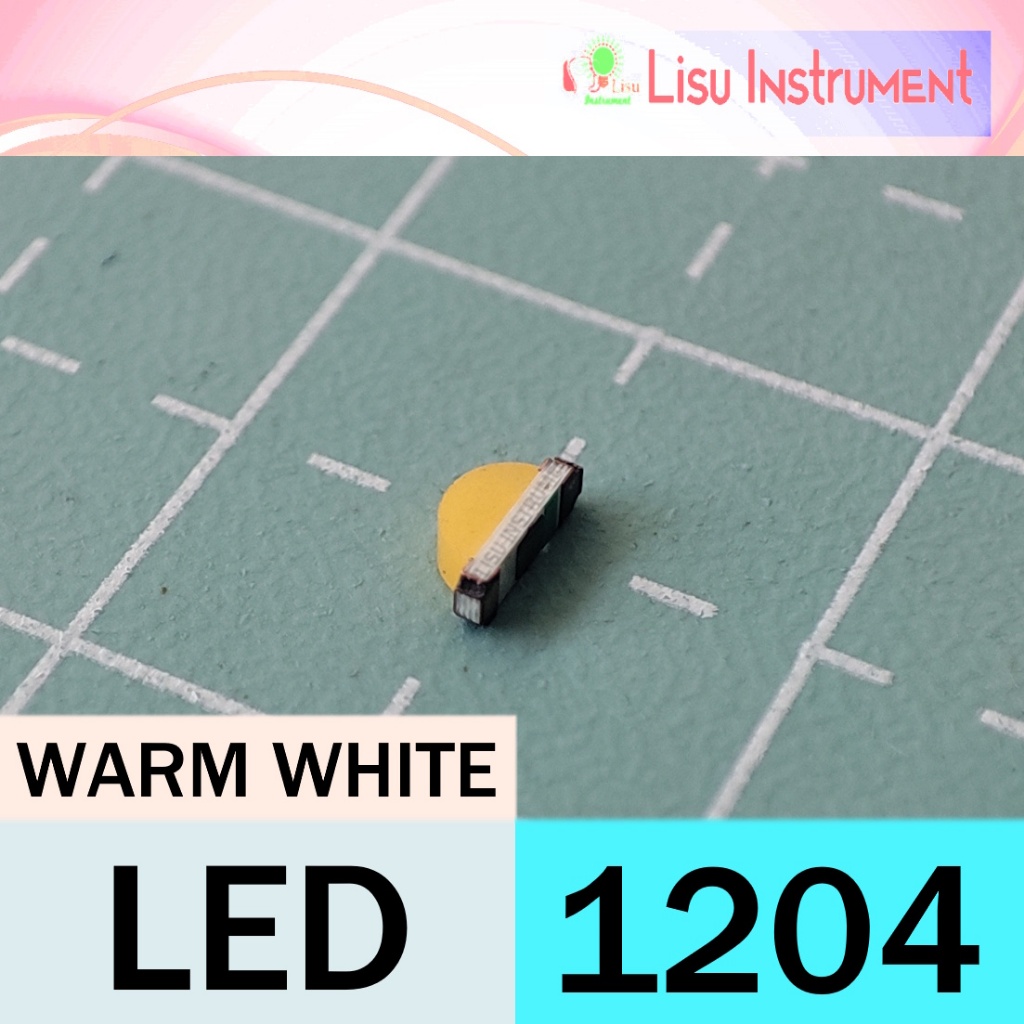 1204 (3210 Metric) มุมมองด้านข้าง LED SMD 1206 Warm White