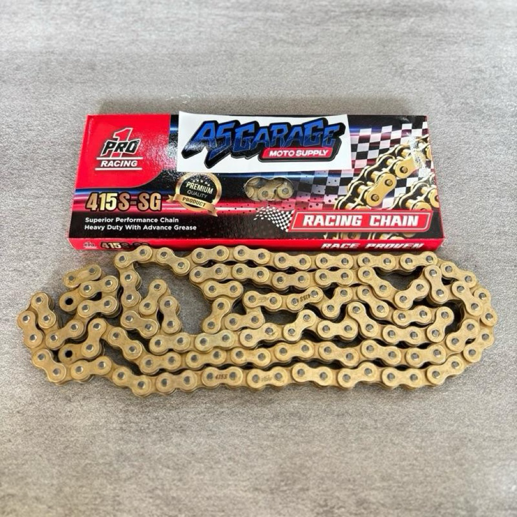 CHAIN PRO 1 HSBT GOLD 415 120L 130L ORIGINAL PRO 1 RACING