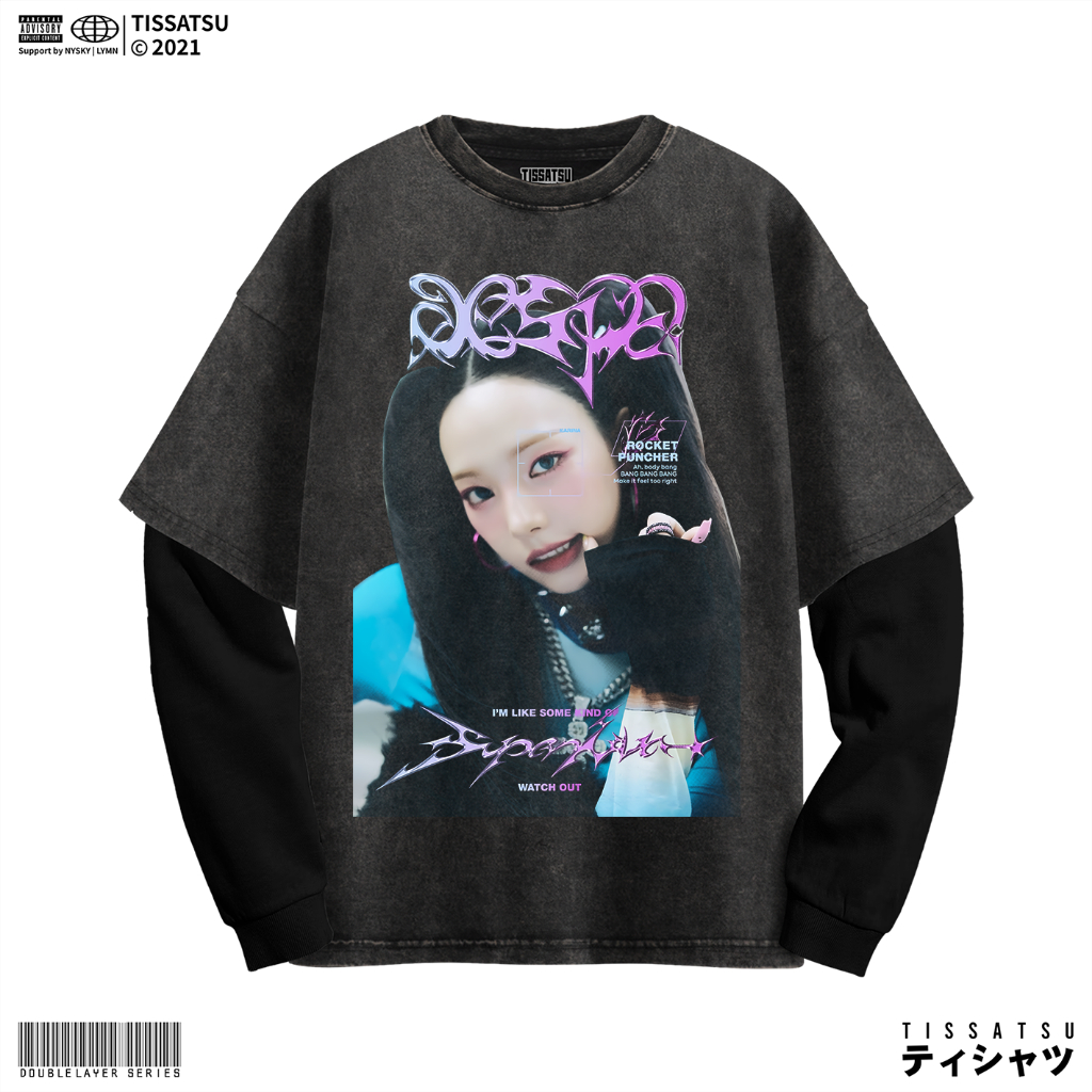 TISSATSU Longsleeves AESPA KARINA SN Double Layer Oversize / Long Sleeve Wash Shirt AESPA-47