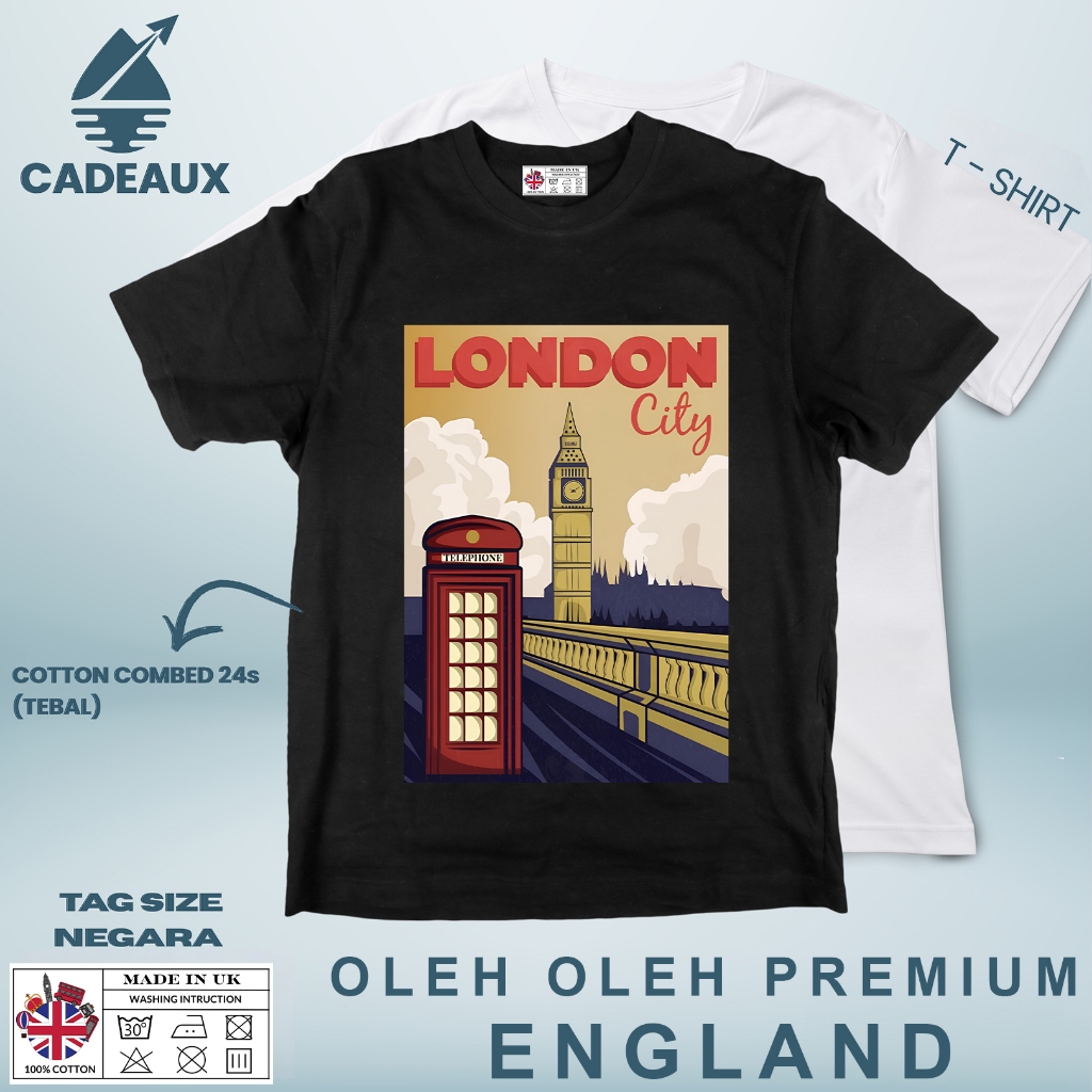 ENGLISH SOUVENIR เสื้อยืด 15 USING ENGLISH COUNTRY TAG ผ้าฝ้ายหวี 24 วินาที SOUVENIR ของขวัญพรีเมี่ย