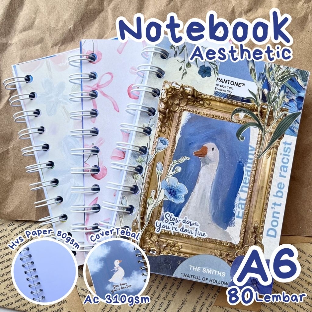 [A6, 80 แผ่น] AESTHETIC NOTEBOOK / สมุดบันทึกความงามน่ารัก / สมุดวารสาร / สมุดบันทึกความงาม / สมุดบั