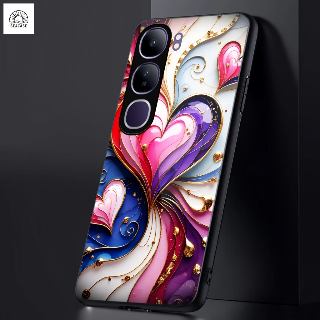 เคส HP SC14 สําหรับ VIVO V40 LITE - Seacase - Softcase Glass Kaca - Hardcase 2D Glossy New 2026 - Se