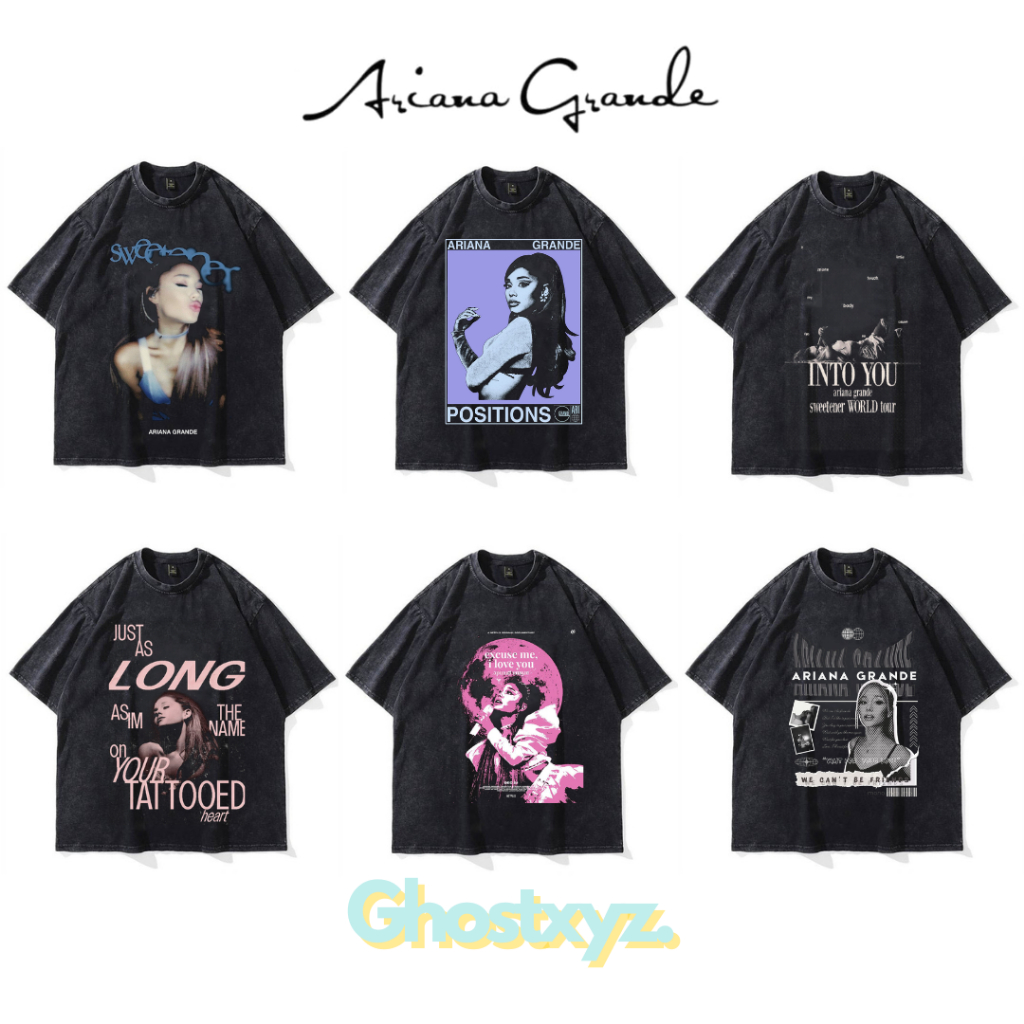 เสื้อยืด Ghostxyz Ariana Grande Wash Oversize Vintage Tee