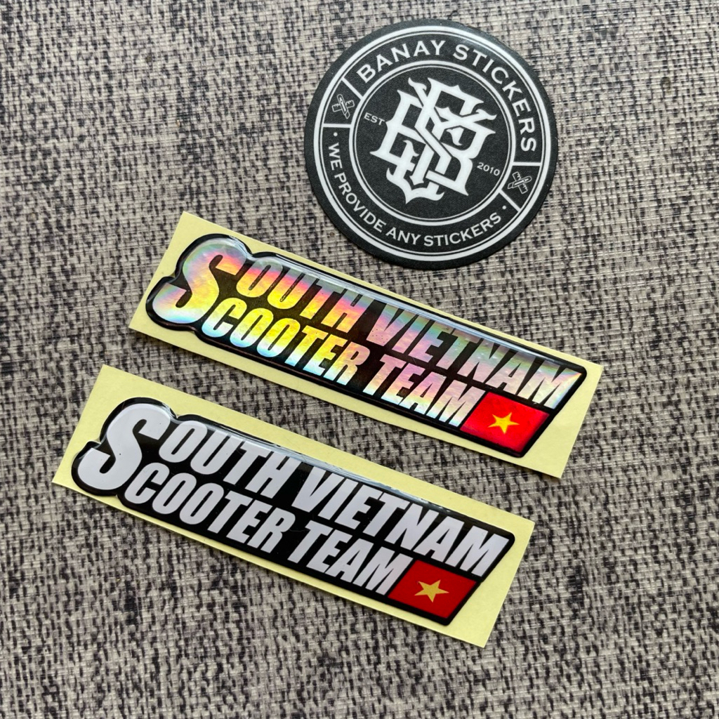 South Vietnam Scooter Team RAISED สติ๊กเกอร์สัญลักษณ์