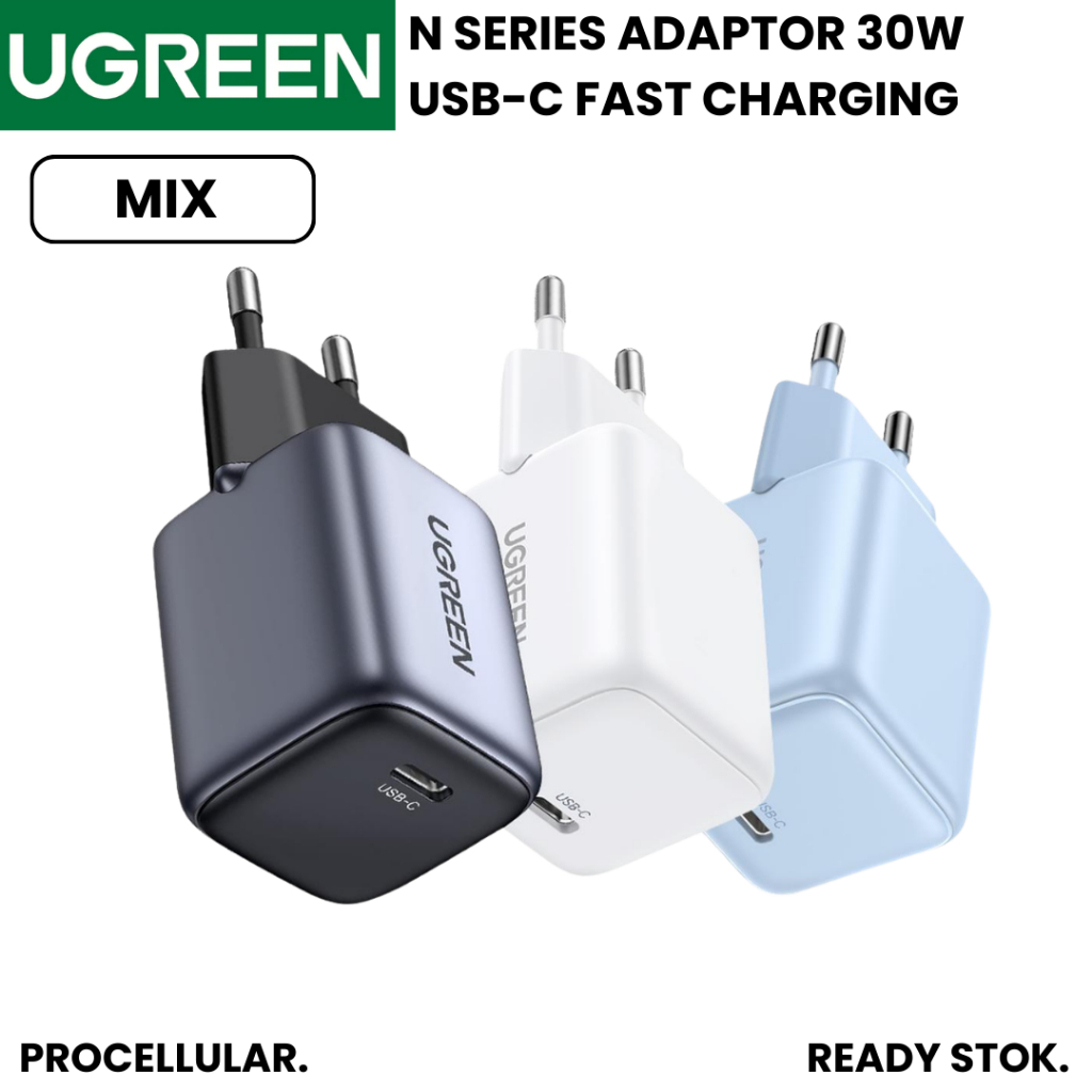 Ugreen 30W USB-C หัวชาร์จ GaN Fast Charging PD 65007