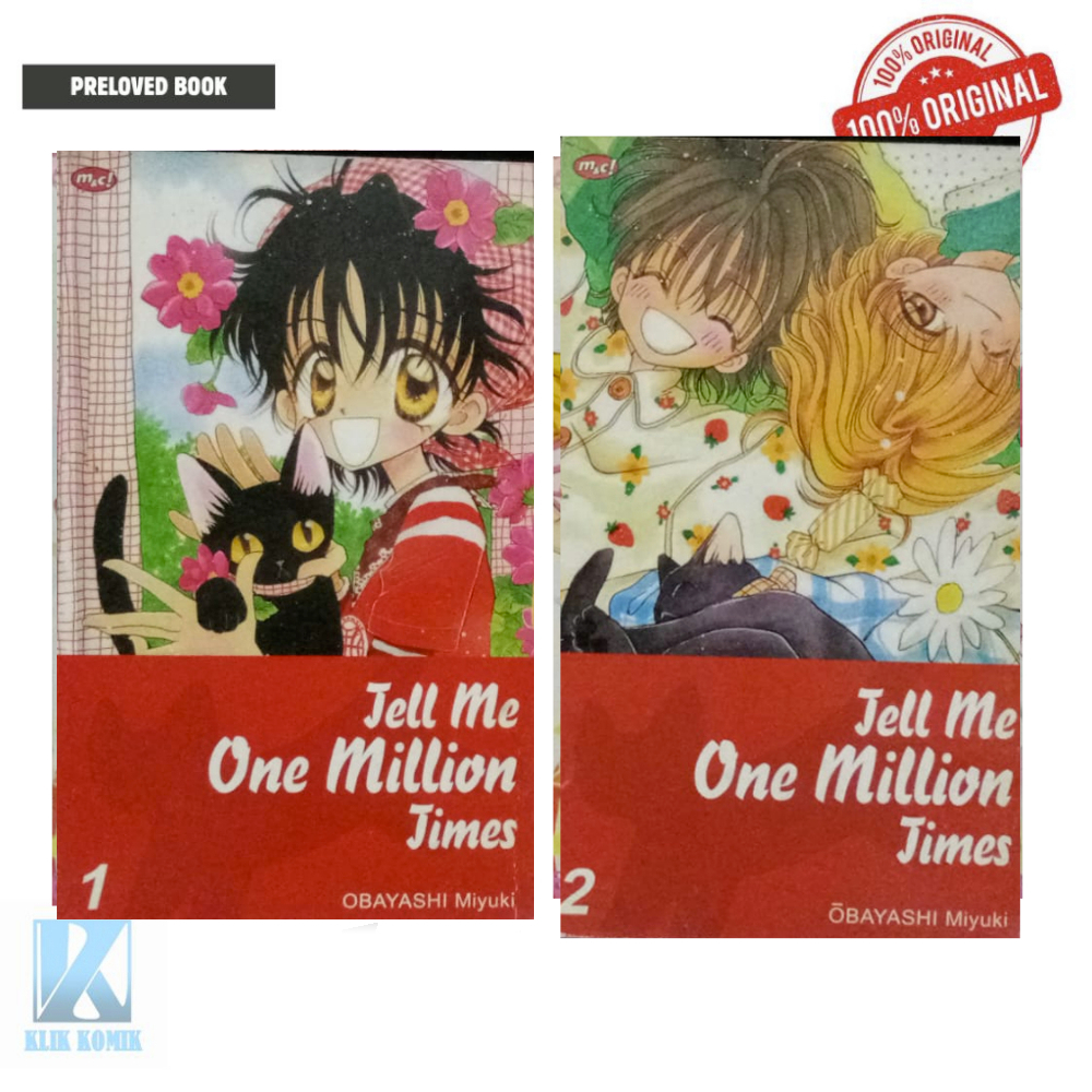Tell Me One Million Times Obayashi Miyuki Manga Comic 1-2 Set Original M&C