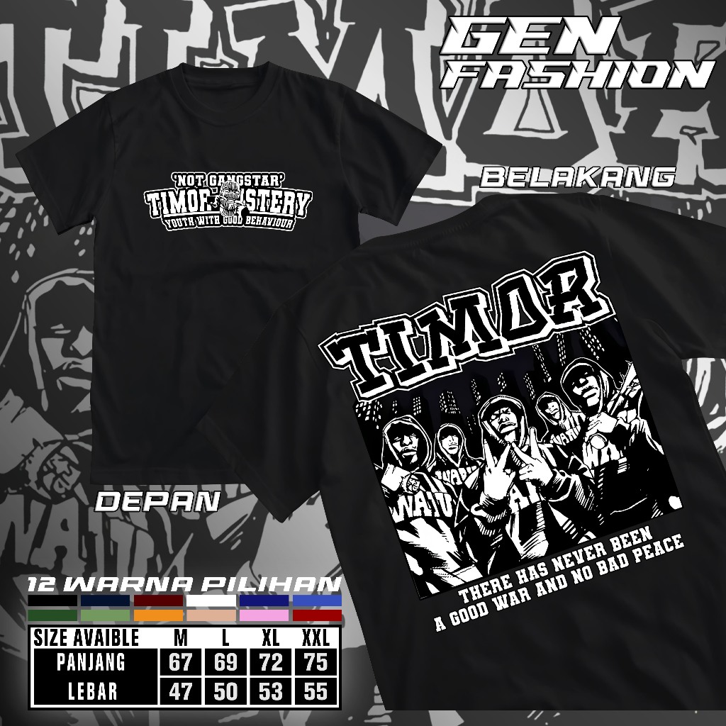 เสื้อยืด Not Gangster Timor Mystery เสื้อยืด East Gangster Word