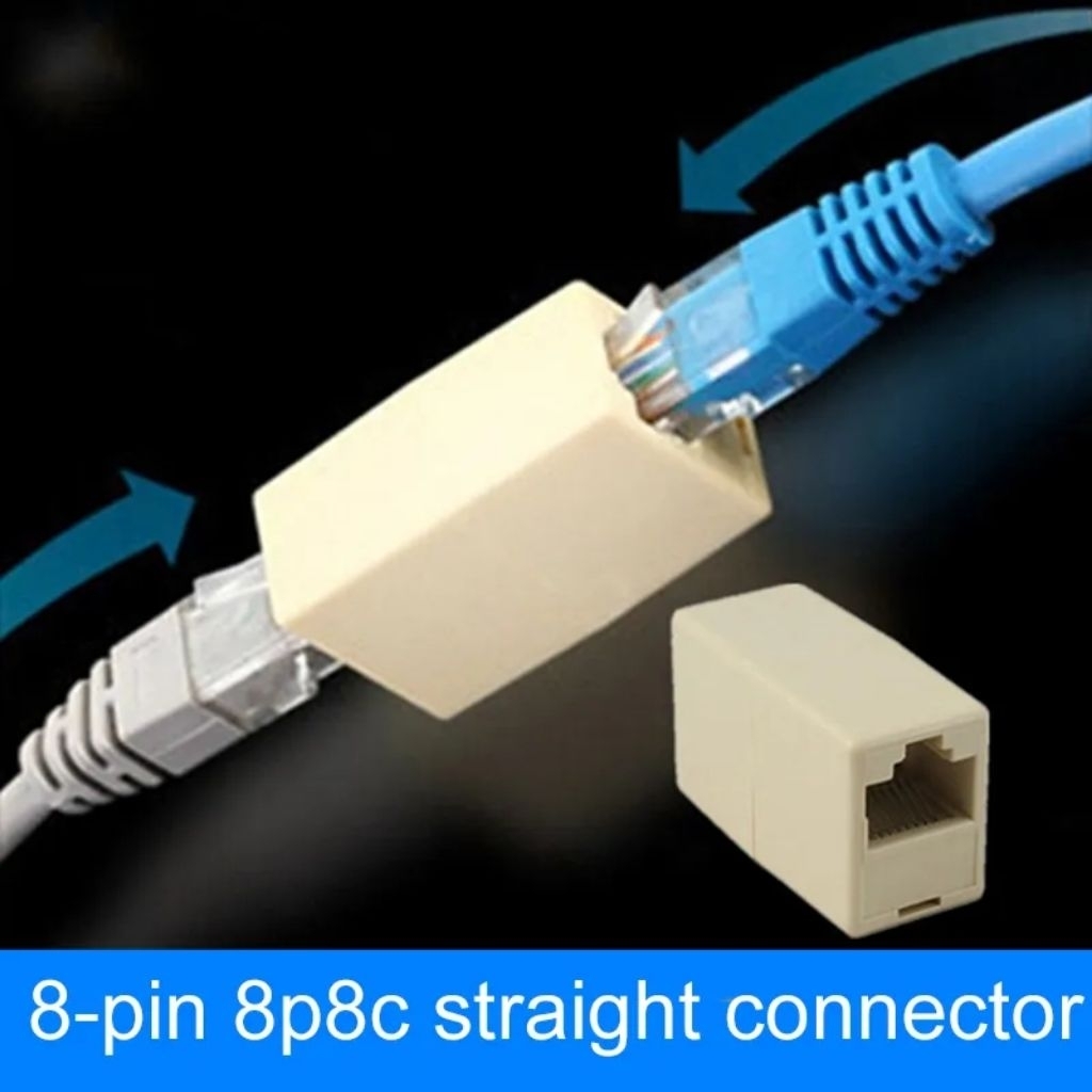 Connector Cat 5e Barrel RJ45 Extender Cable Connector Lan Internet