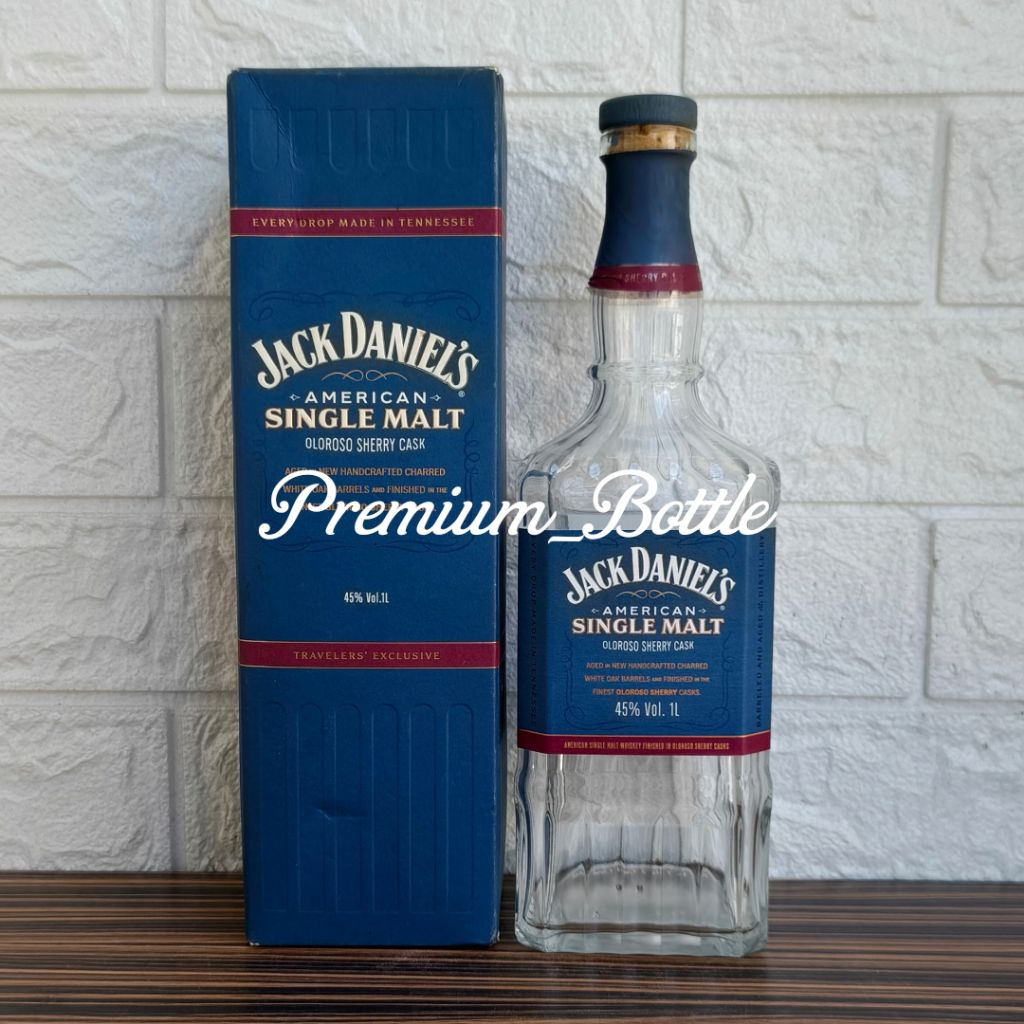 Jack Daniels Oloros Sherry Cask ขวดเปล่า 1 ลิตร + กล่อง
