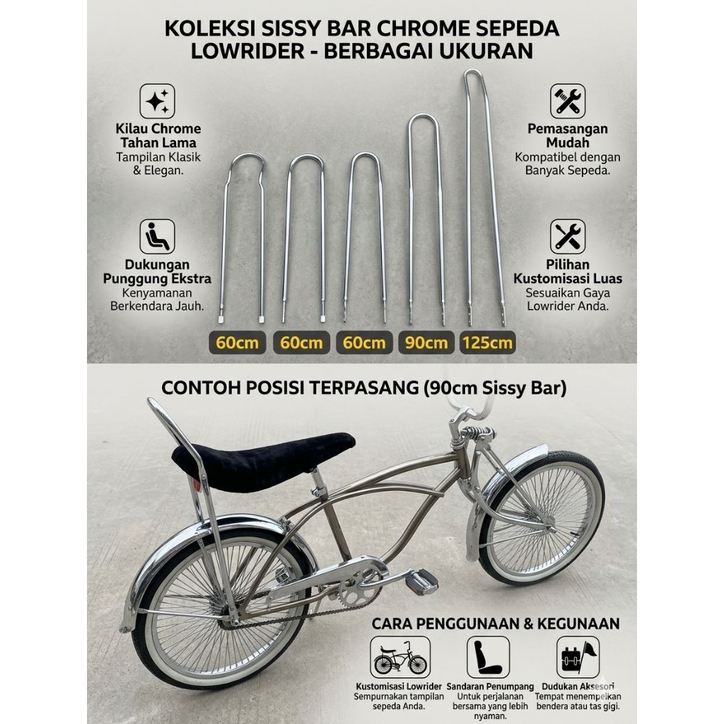 LOWRIDER SIDEBAR / จักรยานด้านข้าง / จักรยานต่ํา