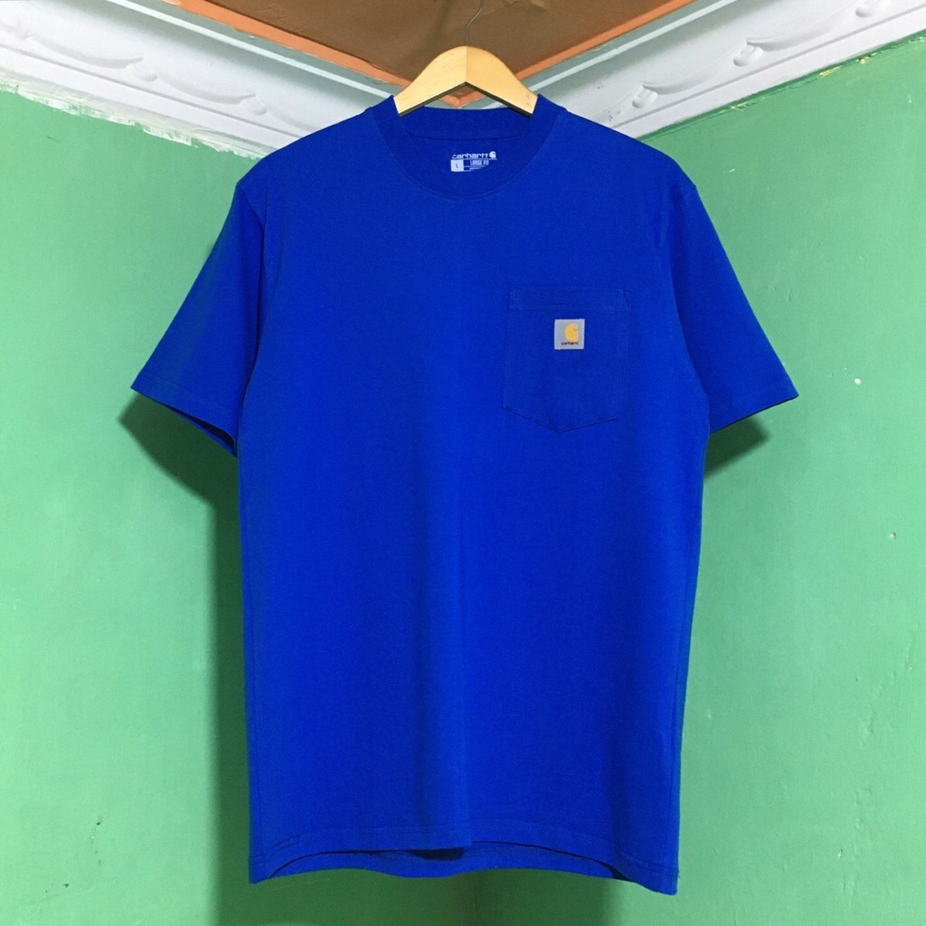 เสื้อยืด Carhartt K87 Pocket Blue Glow
