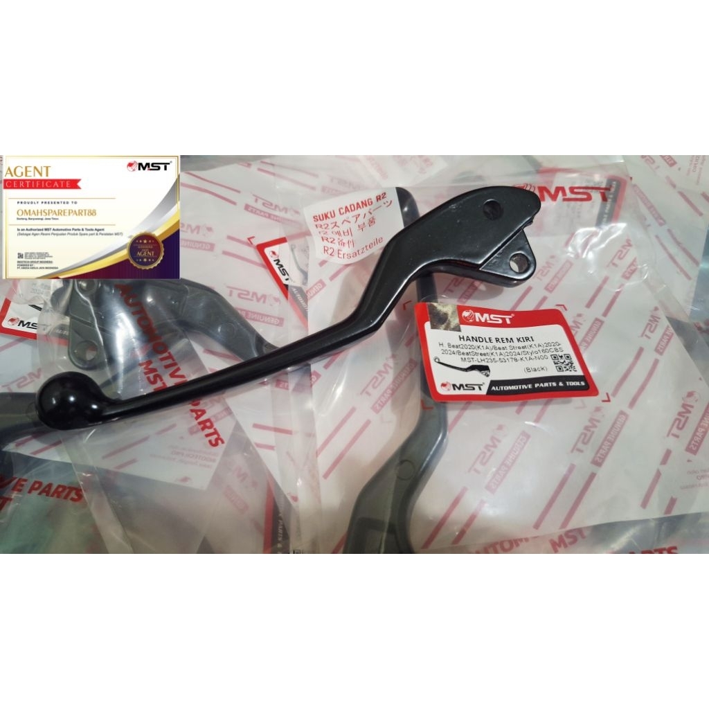 มือเบรคซ้ายสีดํา honda Beat 2020 k1a Beat Street 2020-2024 k1a Beat Street 2024 k1a stylo 160 cbs รห