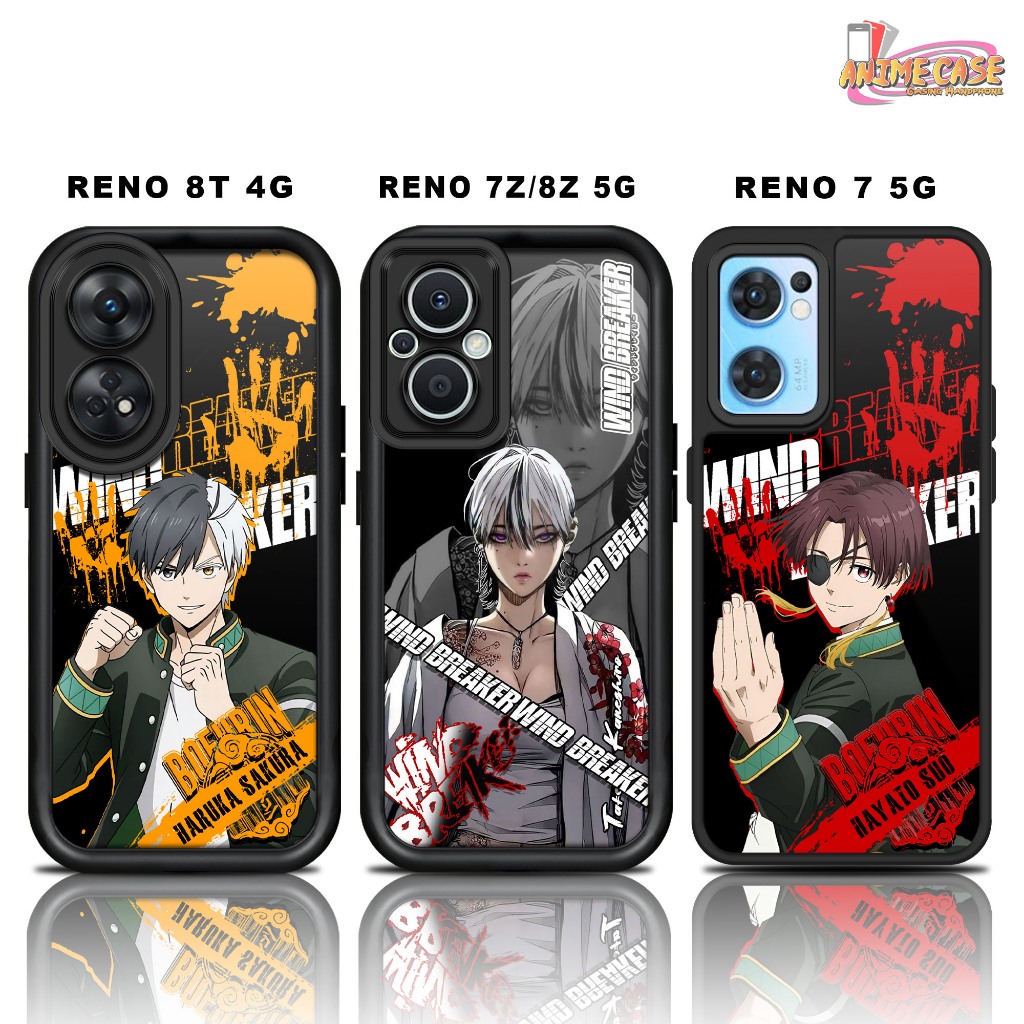 เคสแบบนิ่มเคลือบเงา OPPO RENO 8T 4G RENO 7Z 8Z 5G RENO 7 5G เคส Hp ซิลิโคนตัวป้องกันกล้อง WINDBREAKE