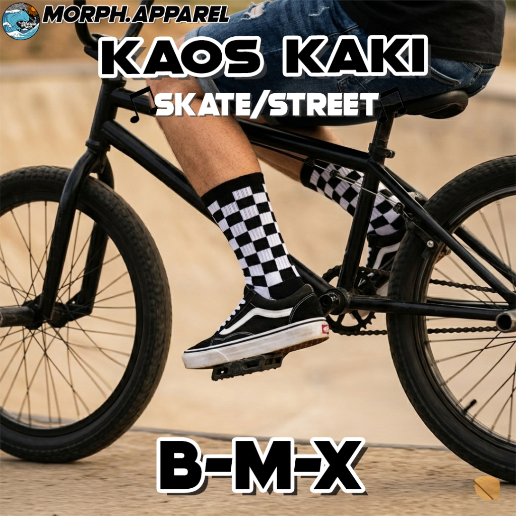BMX Cycling Socks - Oldschool Street BMX Socks - Morph.Apparel
