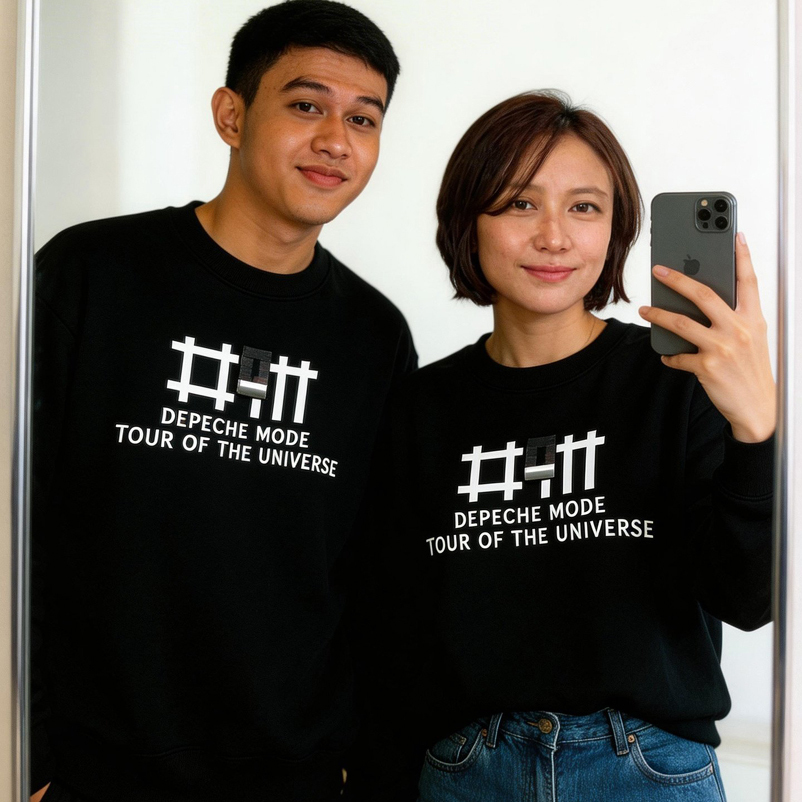 Depeche Band เสื้อกันหนาวแฟชั่น Tour Of The Universe Crewneck ผ้าฝ้ายขนแกะวัสดุสบาย Cool