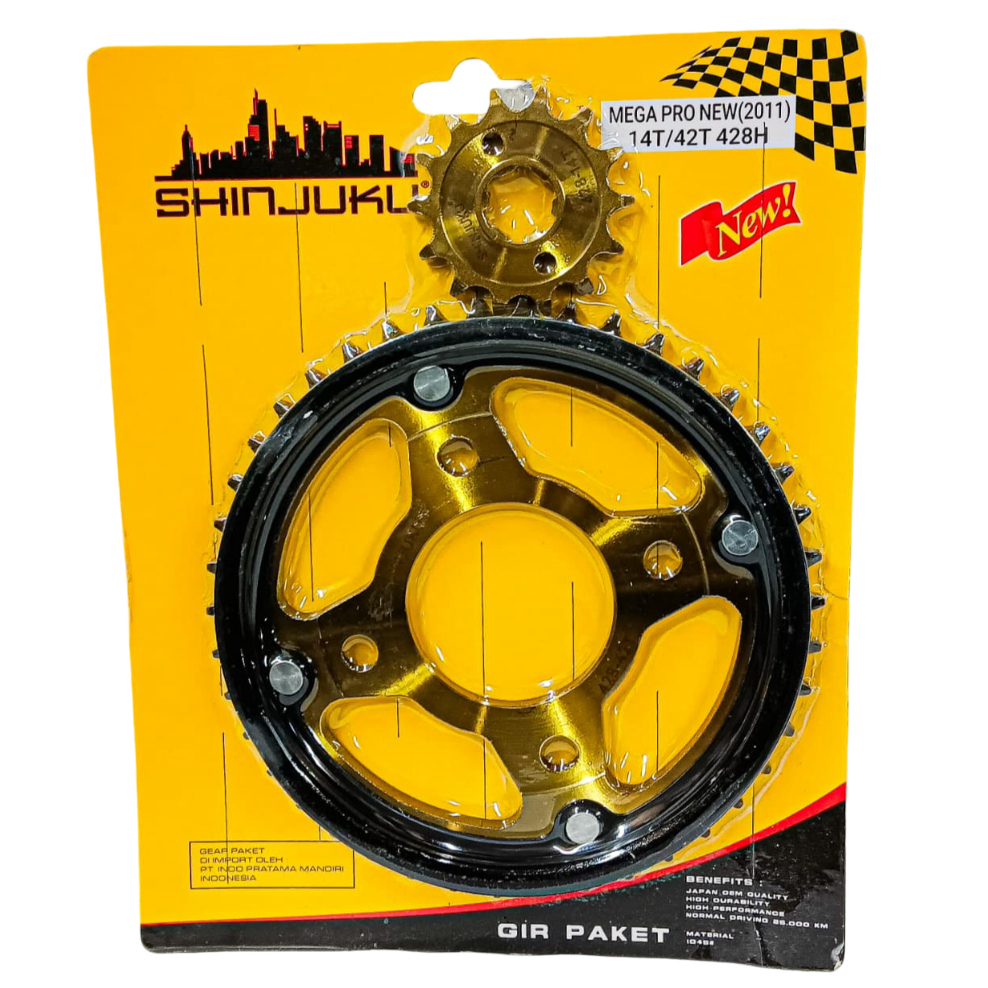[14T/42T] GEAR PRESS / ชุดเกียร์ FRONT REAR MEGA PRO NEW / OLD - CB150 VERZA - SONIC 150R - CB / CB1