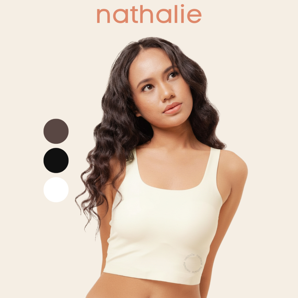 Nathalie เสื้อกล้ามผู้หญิงคอเหลี่ยม Tanktop Seamless Bra Top NTA 3592
