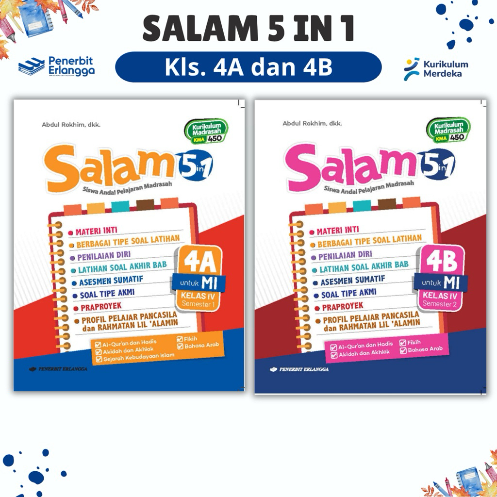 SALAM BOOK 5 in 1 Class. 4A & 4B MI - RALANGGA PUBLISHER