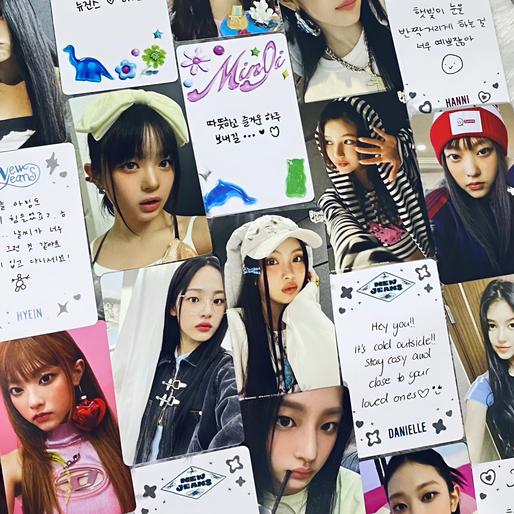 100 Photocard NJZ New Jeanz แขนด้านในฟรีรุ่น selca ปลอกด้านในฟรี