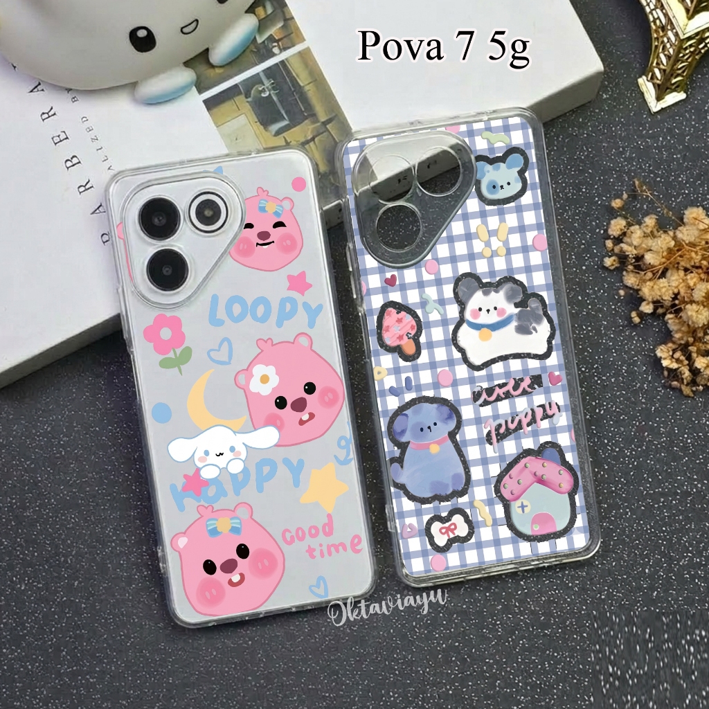 เคสใส Hp Tecno Pova 7 5g 2 Neo 2 6 5 Neo 5 3 5g 4 Pro 6 Pro Camon 40 Spark Go 1 Softcase Custom N 19