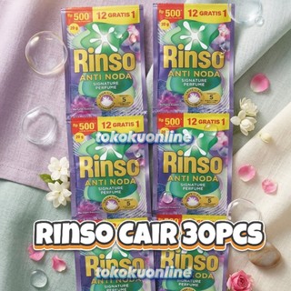 30 pcs Rinso Cair Renceng Praktis untuk Pencucian Hemat Deterjen Liquid
