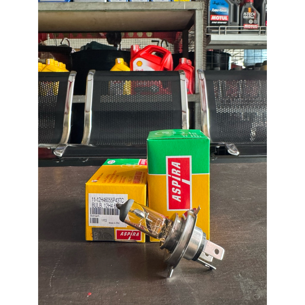 Aspira H4 12V 60W 55W หลอดไฟฮาโลเจน