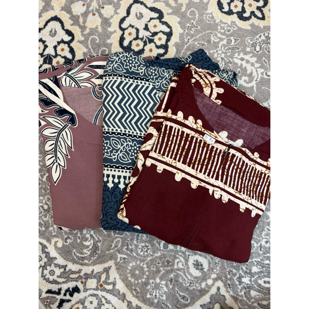 EXCITING PRICE PACKAGE CONTAINS 3 UMBRELLA DRESS (Lamia Maroon + Aluna Denim + Amanda Dusty) || By C