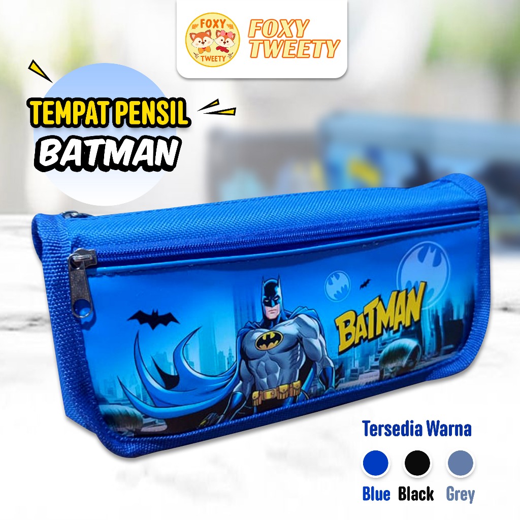 BATMAN PENCIL CASE 6206/ 2 ZIPPER POCKETS