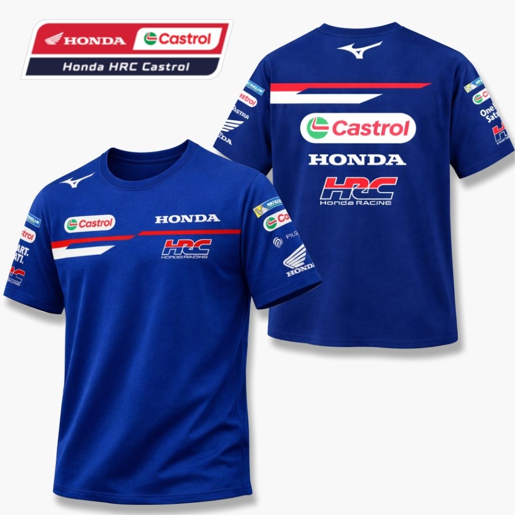 MotoGP Honda Castrol Racing Team 2026 เสื้อยืด HRC Joan Mir Luca Marini ล่าสุด