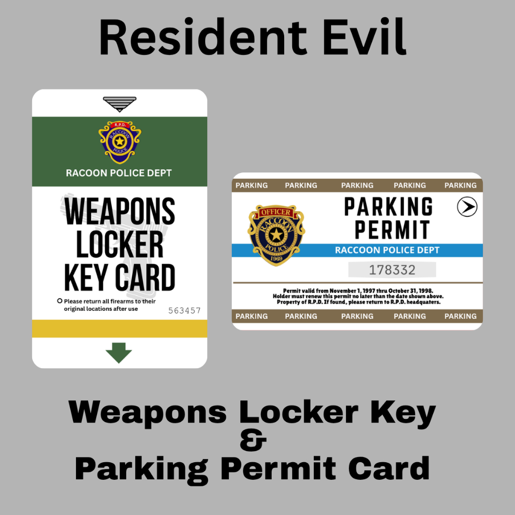 Resident Evil Chris, Jill RE1 & BSAA Keycard ที่ยึดอะคริลิก