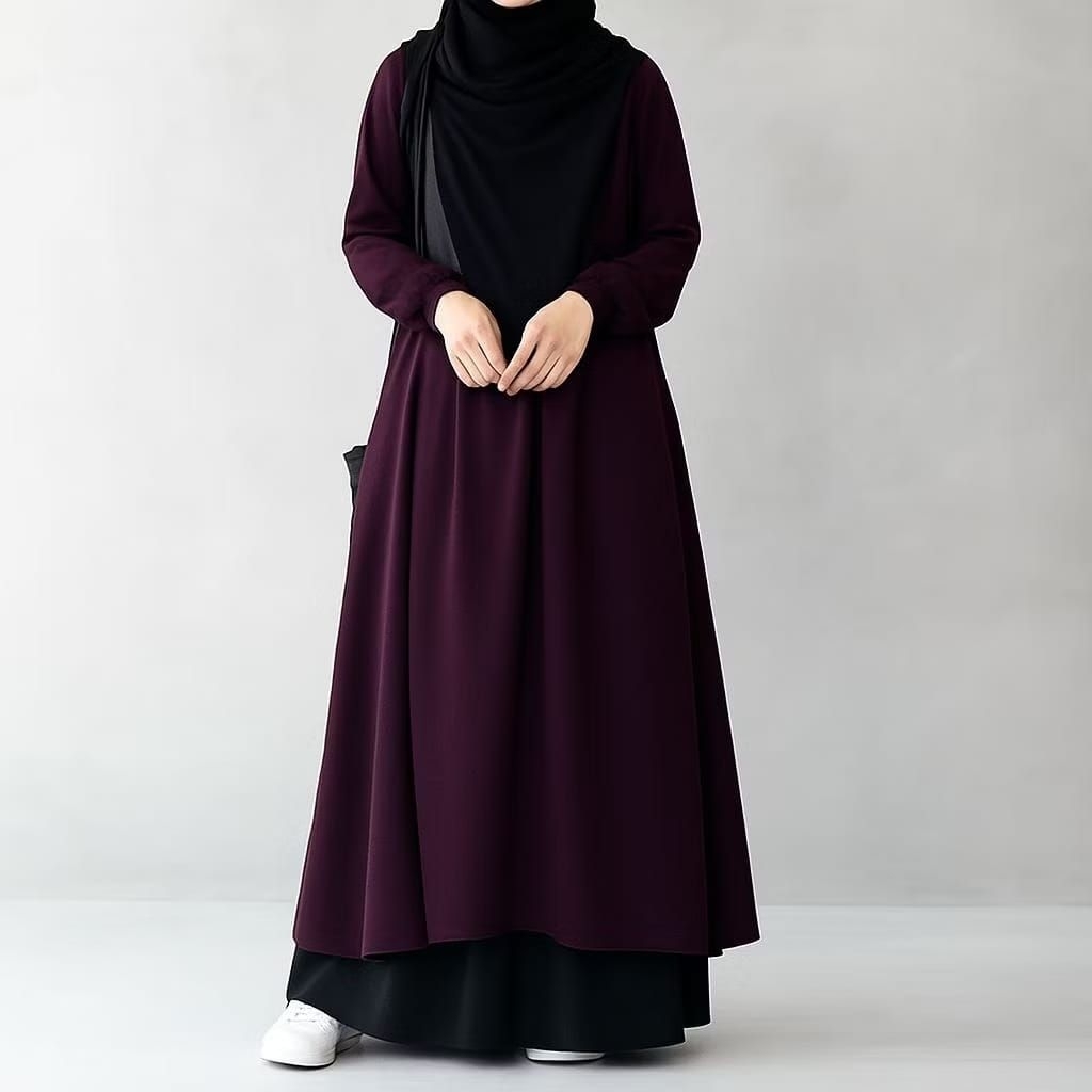 Noura dress / lesti abaya / gamis วัยรุ่นล่าสุด / viral เดรสธรรมดา เสื้อคลุมยาว ราคา ถูกที่สุด ดีลบีเคเค แกลเลอรีภาพที่ 2