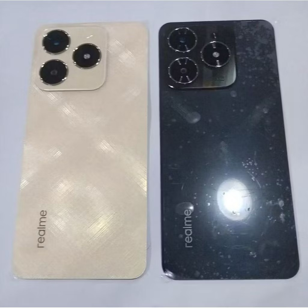 ปลอกฝาหลังประตู + กระจกกล้อง Realme C61 RMX3939 RMX3930 BackDoor เปลี่ยนฝาครอบด้านหลัง