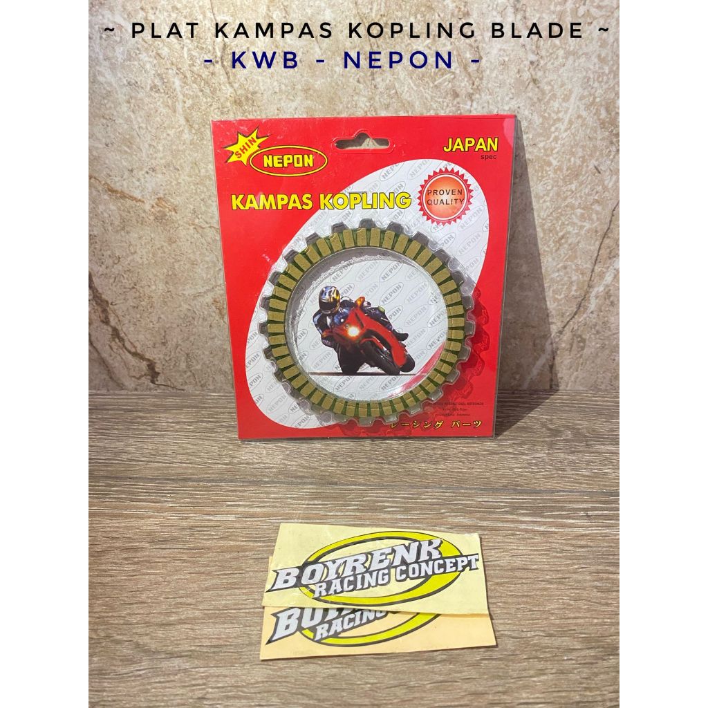 จานคลัทช์หรือจานคลัทช์ RACING BLADE REVO ABS KWB NEPON ORIGINAL - BRC OLSHOP