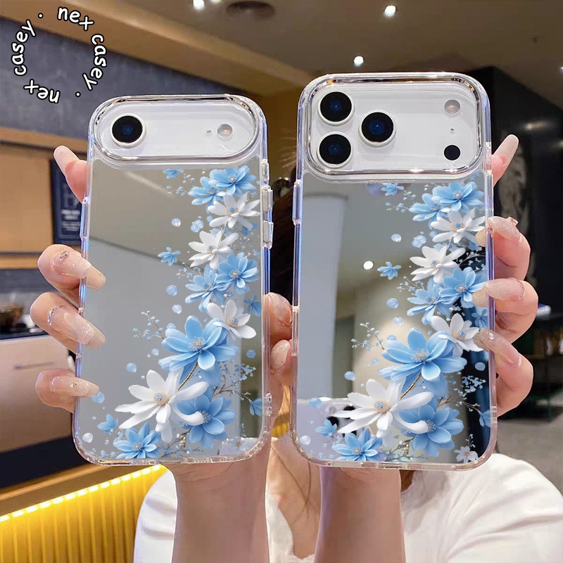 MIRROR HEBE CASE BLUE FLOWER GODDESS สําหรับ REALME 7i C11 C12 C15 C17 C20 C21Y C25 C25Y C30 C30S C3