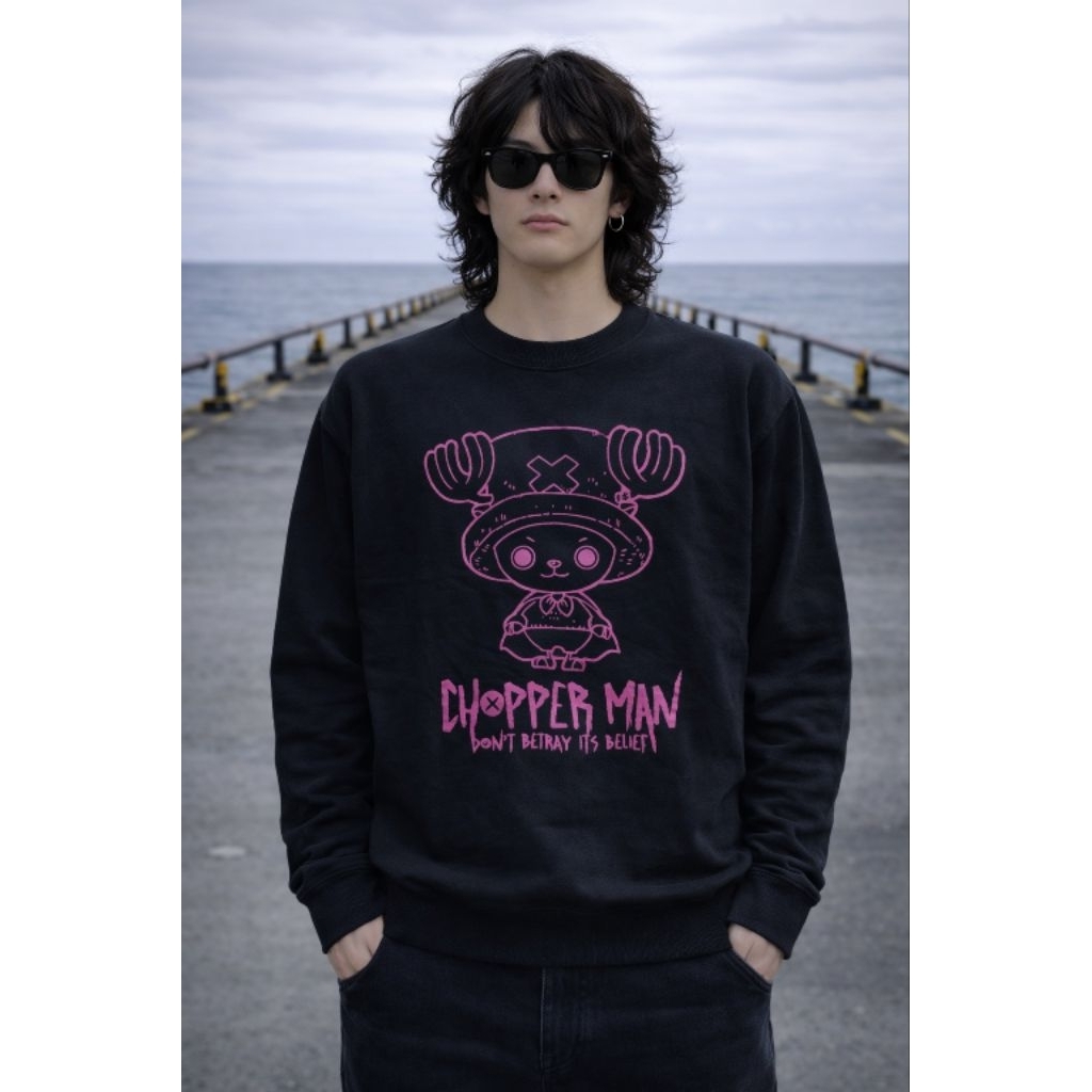 Crewneck / Sweatshirt CH0PPER MAN 0N* PI*CE offcl 0R1 Size M Over (P64 x L56)